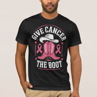 Geben Sie Krebs den Stiefel - Pink Cowboy Boots Br T-Shirt