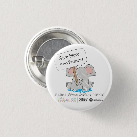 Geben Sie mehr als Erdnüsse! Button (Vorne & Hinten)