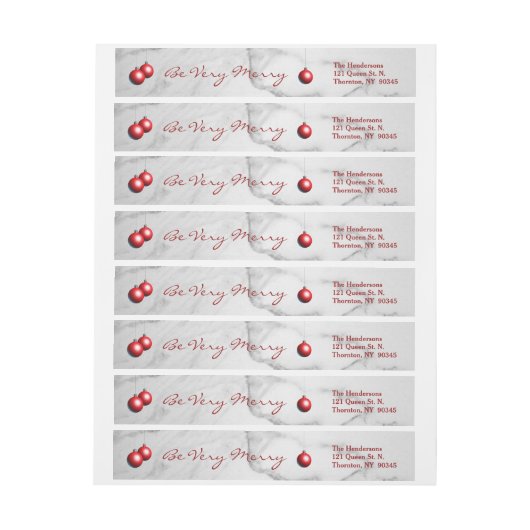 Geben Sie Merry Marble Holiday Rücksendeadresse ei (Bogen)