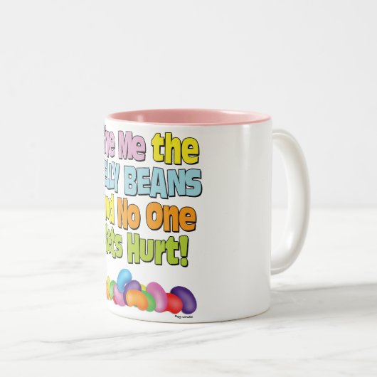 Geben Sie mir die Geleebonbons Zweifarbige Tasse (VorderseiteRechts)