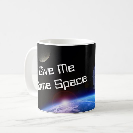 Geben Sie mir ein bisschen Platz für Erwachsene Kaffeetasse (Vorderseite Links)