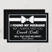 Geben Sie mir eine schwarz-weiße Krawatte? Einladung (Vorne/Hinten)