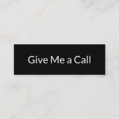 Geben Sie mir eine Schwarz-weiße Rufnummer des Anr Mini Visitenkarte (Vorderseite)