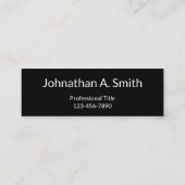 Geben Sie mir eine Schwarz-weiße Rufnummer des Anr Mini Visitenkarte (Rückseite)