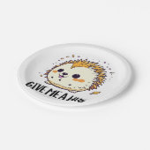 Geben Sie mir einen niedlichen Igel-Entwurf Pappteller (Schrägansicht)