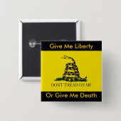 Geben Sie mir Freiheit oder geben Sie mir Tod Button (Vorne & Hinten)