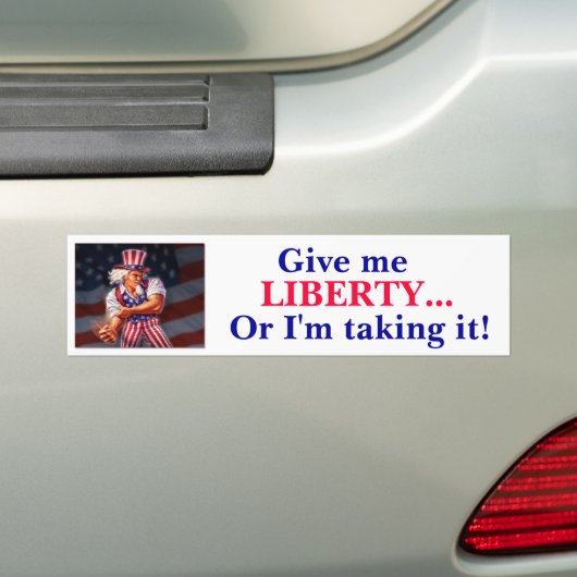 Geben Sie mir FREIHEIT…, oder ich nehme sie! Autoaufkleber (Auf Auto)