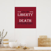 Geben Sie mir Freiheit oder Tod 4. Juli Poster (Küche)