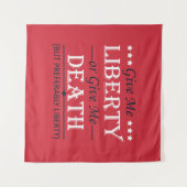 Geben Sie mir Freiheit oder Tod 4. Juli Wandteppich (Vorderseite (Horizontal))