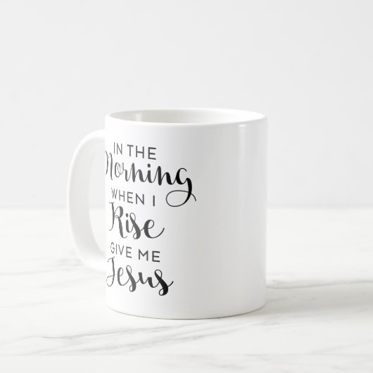 Geben Sie mir Jesus Kaffeetasse (Vorderseite Links)