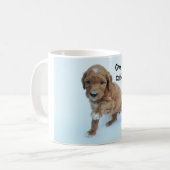 Geben Sie mir Kaffee! Goldendoodle Tasse (Vorderseite Links)