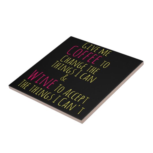 Geben Sie mir Kaffee, um die Sachen zu ändern, die Fliese (Seite)