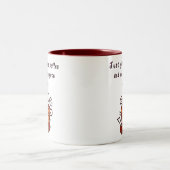 Geben Sie mir Kaffee Zweifarbige Tasse (Mittel)