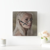 Geben Sie mir Liebe Quadratische Wanduhr (Zuhause)