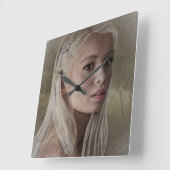 Geben Sie mir Liebe Quadratische Wanduhr (Winkel)