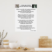 GEBEN SIE MIR MEIN SOHNGedicht ZURÜCK Poster (Küche)