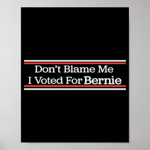Geben Sie mir nicht die Schuld, ich habe für Berni Poster