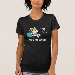 Geben Sie mir Raum kawaii Katzenfischer Erde T-Shirt