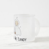 Geben Sie mir Süßigkeits-T-Shirts und Geschenke Mattglastasse (VorderseiteRechts)