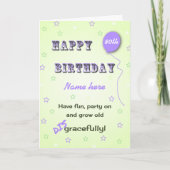 Geben Sie Namen und Alter werden alt schändlich lu Karte (Vorderseite)