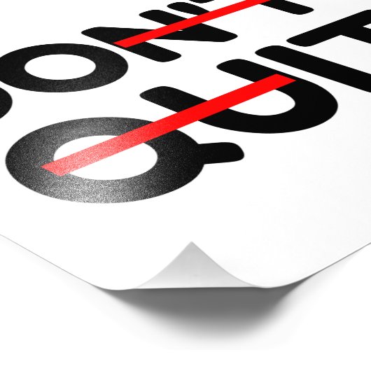 GEBEN SIE NICHT AUF. FOTODRUCK (Ecke)