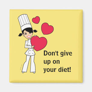 Geben Sie nicht auf Ihrem Diät-Kühlschrankmagnet Magnet