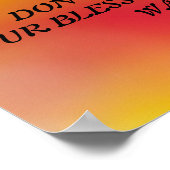 GEBEN SIE NICHT AUF...IHREN SCHLECHTEN... RELIGIÖS POSTER (Ecke)