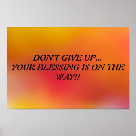 GEBEN SIE NICHT AUF...IHREN SCHLECHTEN... RELIGIÖS POSTER (Vorne)