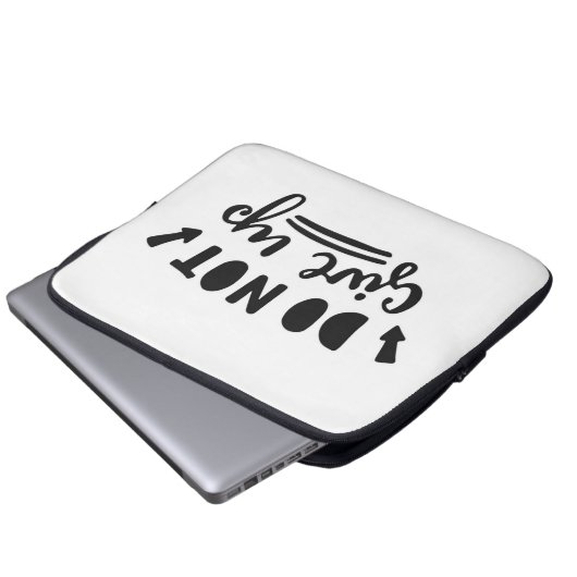 Geben Sie nicht auf Laptopschutzhülle (Vorne Knopf)