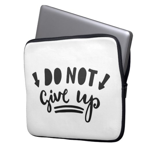 Geben Sie nicht auf Laptopschutzhülle (Vorderseite Links)