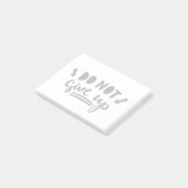 Geben Sie nicht auf Post-it Klebezettel (angewinkelt)