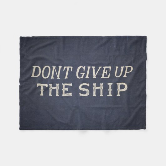 Geben Sie nicht das Schiff auf Fleecedecke (Vorderseite (Horizontal))