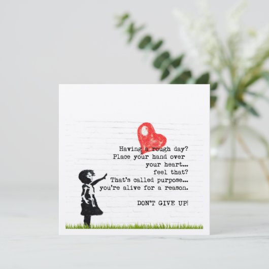 Geben Sie nicht das Zitat zur Förderung der psychi Karte (Stehend Vorderseite)