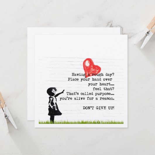 Geben Sie nicht das Zitat zur Förderung der psychi Karte (Vorderseite/Rückseite Beispiel)