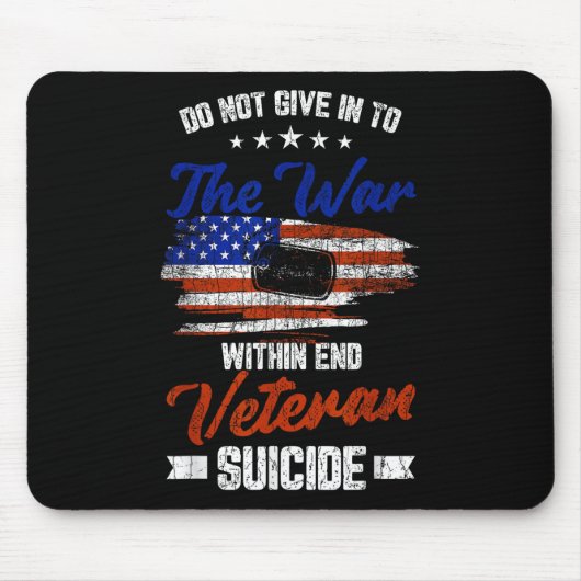 Geben Sie nicht in den Krieg innerhalb eines glück Mousepad (Vorne)