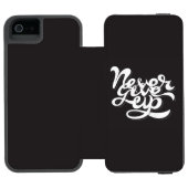 Geben Sie nie 2 auf Incipio iPhone Geldbeutel-Hülle (Folio Geöffnet)