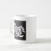 Geben Sie nie 2 auf Kaffeetasse (Vorderseite Links)