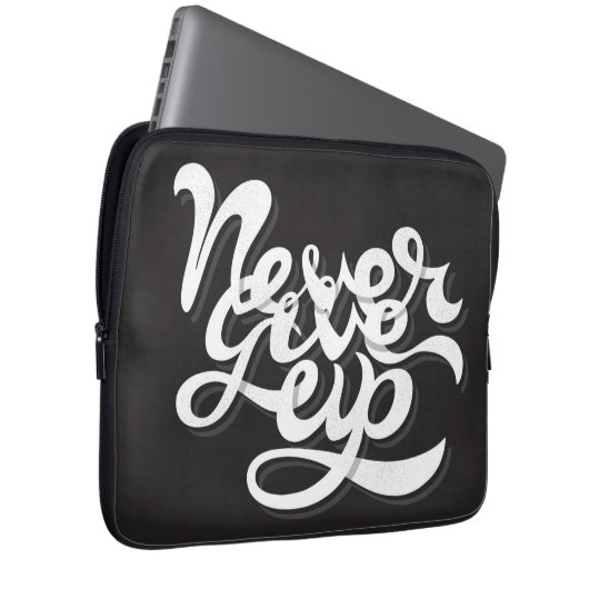 Geben Sie nie 2 auf Laptopschutzhülle (Vorne Rechts)