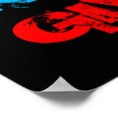 Geben Sie nie auf Erfolg Basketball drucken Poster (Ecke)