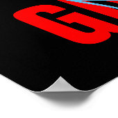 Geben Sie nie auf Erfolg Basketball drucken Poster (Ecke)