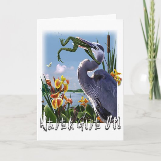 Geben Sie nie auf! Karte (Vorderseite)