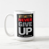 Geben Sie nie auf, nie einen Preis für die Errunge Kaffeetasse (Links)