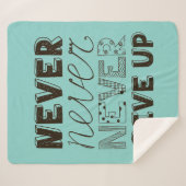 Geben Sie nie auf Sherpadecke (Vorderseite (Horizontal))