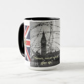 GEBEN SIE NIE AUF TASSE (Vorderseite Links)