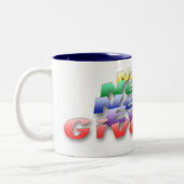 Geben Sie nie auf Zweifarbige Tasse (Links)