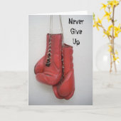 Geben Sie nie, Boxhandschuhe KARTE auf (Gelbe Blume)