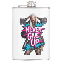 Geben Sie nie das Graffiti-Zitat auf