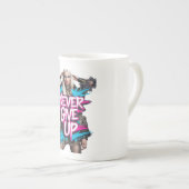 Geben Sie nie das Graffiti-Zitat auf Porzellantasse (Vorderseite Rechts)