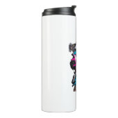 Geben Sie nie das Graffiti-Zitat auf Thermosbecher (Nach links gedreht)