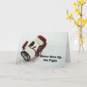 Geben Sie nie den Kampf auf, der themenorientierte Karte (Gelbe Blume)